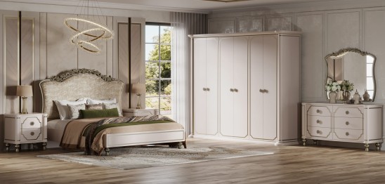 «Мария» Арида Кровать двуспальная (бежевый) с ортопедическим основанием