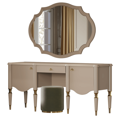 «София» Арида Туалетный стол с зеркалом и пуфом «София» Арида Туалетный стол с зеркалом и пуфом