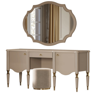 «София» Арида Туалетный стол с зеркалом и пуфом «София» Арида Туалетный стол с зеркалом и пуфом