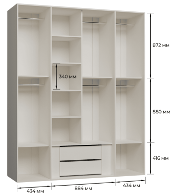 «Стефани» Арида Шкаф для одежды 4-х створчатый