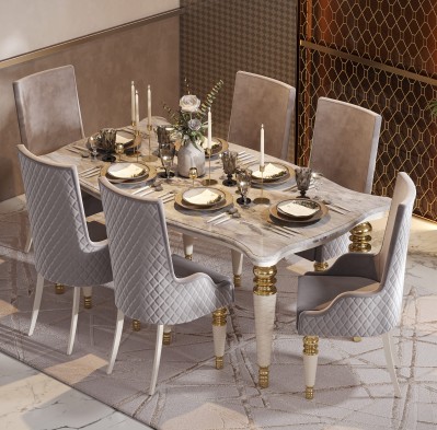 «Прадо» Обеденная группа стол 1800 + 6 стульев (Арида)