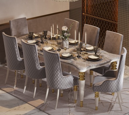 «Прадо» Обеденная группа стол 2300 + 8 стульев (Арида)