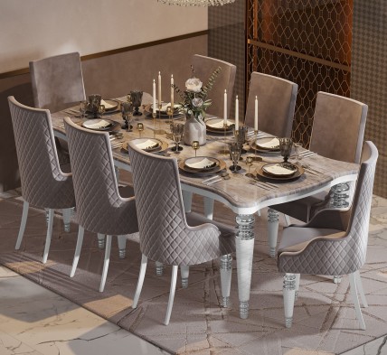 «Прадо» Обеденная группа стол 2300 + 8 стульев (Арида)
