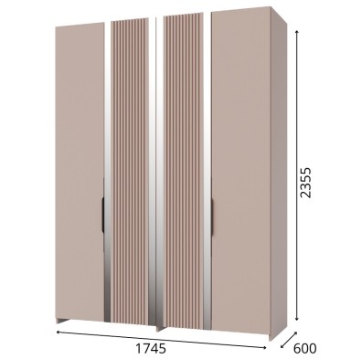 «Харди» Шкаф для одежды В КМК 0965.34 Капучино