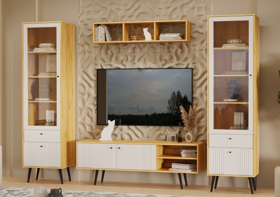 «Вега Саксония» Шкаф-витрина Миндаль