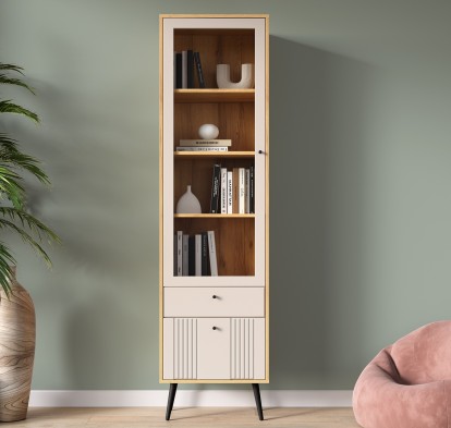 «Вега Саксония» Шкаф-витрина Миндаль