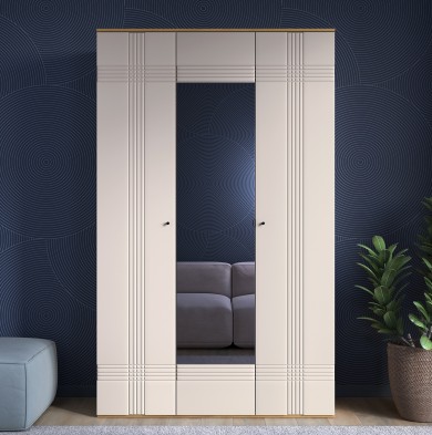 «Вега Саксония» Шкаф 3-х дверный Миндаль