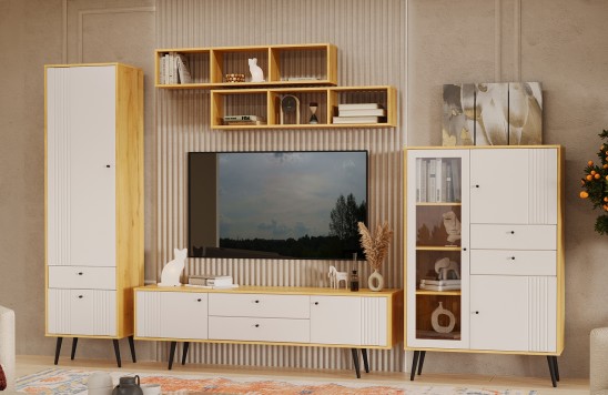 «Вега Саксония» Шкаф-пенал Миндаль