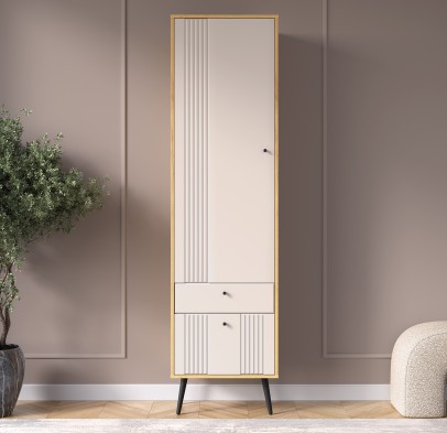 «Вега Саксония» Шкаф-пенал Миндаль