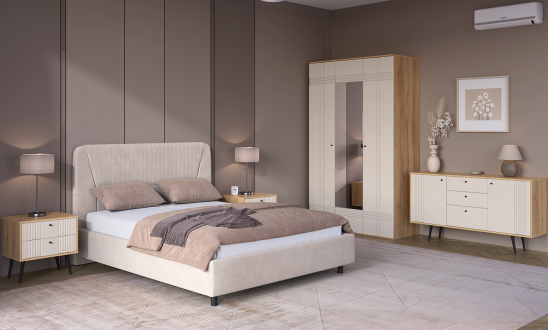 «Вега Саксония» Catania ivory мягкая кровать с подъемным мех-мом м.11М 