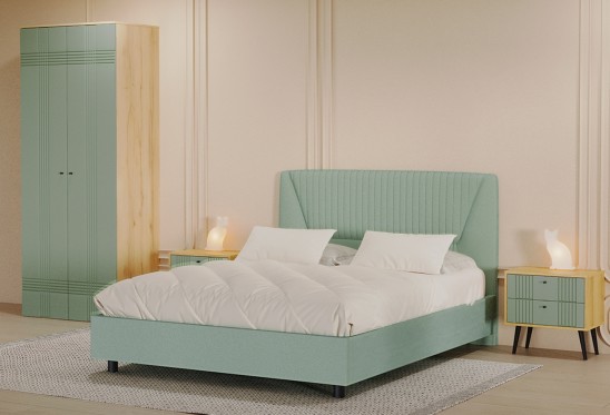 «Вега Саксония» Шкаф 2-х дверный Серо-зелёный «Вега Саксония» Шкаф 2-х дверный Серо-зелёный