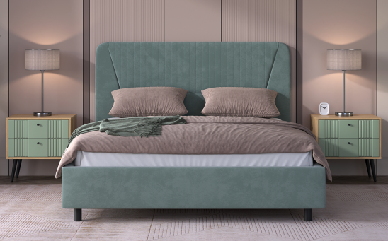 «Вега Саксония» Тумба прикроватная Серо-зелёный «Вега Саксония» Тумба прикроватная Серо-зелёный