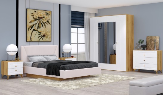 Тумба прикроватная 2 ящика «Вега Сапфир» Белый Глянец 