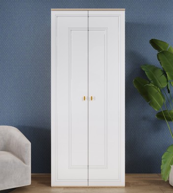 Шкаф распашной 2-х дверный «Вега Сапфир» Белый Глянец Шкаф распашной 2-х дверный «Вега Сапфир» Белый Глянец