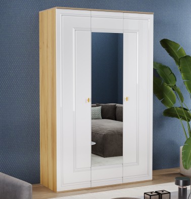 Шкаф 3-х дверный «Вега Сапфир» Белый глянец Шкаф 3-х дверный «Вега Сапфир» Белый глянец