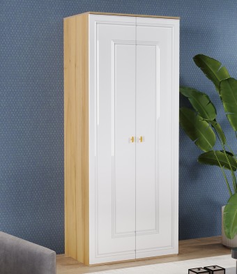 Шкаф распашной 2-х дверный «Вега Сапфир» Белый Глянец Шкаф распашной 2-х дверный «Вега Сапфир» Белый Глянец