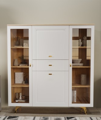 «Вега Сапфир» Шкаф низкий (2 стеклодвери) Белый глянец «Вега Сапфир» Шкаф низкий (2 стеклодвери) Белый глянец