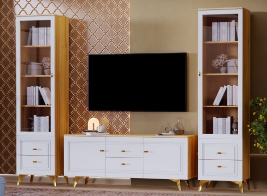 «Вега Сапфир» Гостиная Белый глянец