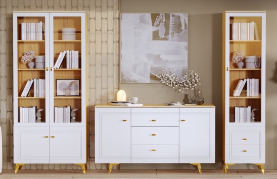 «Вега Сапфир» Гостиная Белый глянец