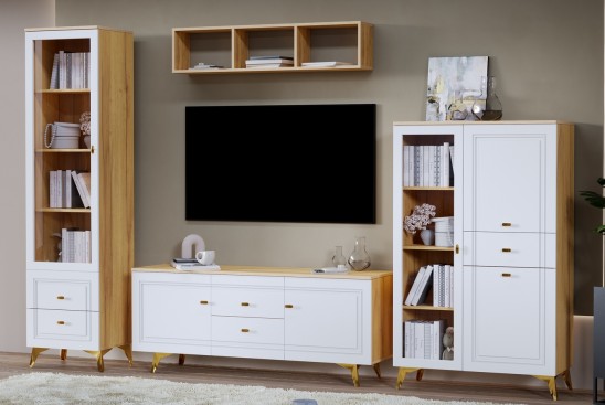 «Вега Сапфир» Гостиная Белый глянец