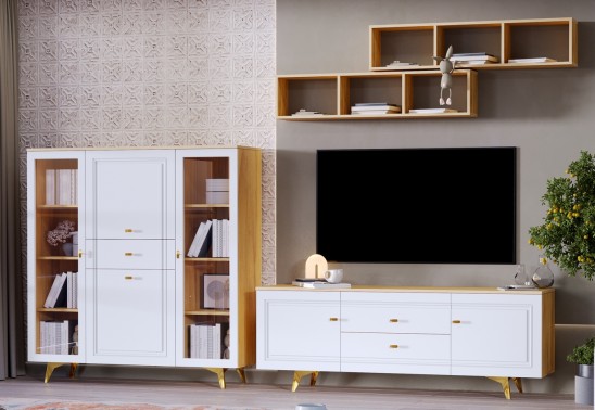 «Вега Сапфир» Гостиная Белый глянец