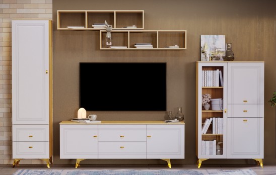 «Вега Сапфир» Гостиная Белый глянец