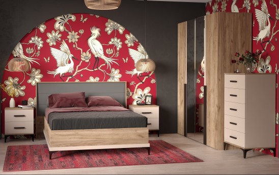 «Кара» Кровать со стационарным основанием металл