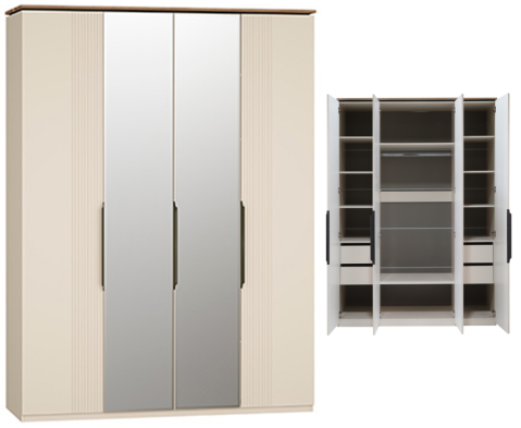 «Джулия» Шкаф 4-х створчатый с ящиками м.24