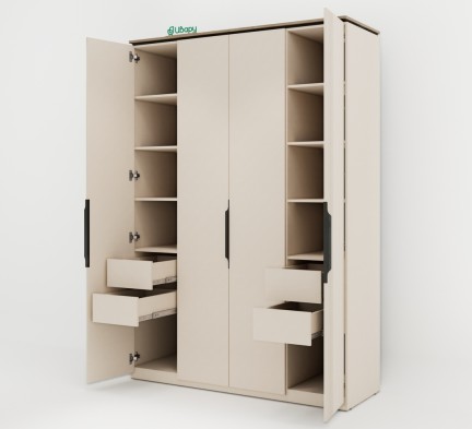 «Джулия» Шкаф 4-х створчатый с ящиками м.24