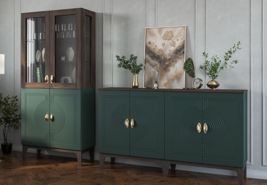 «Калипсо» Неман Шкаф-витрина 2 стеклодвери МН-044-02