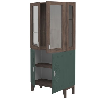 «Калипсо» Неман Шкаф-витрина 2 стеклодвери МН-044-02