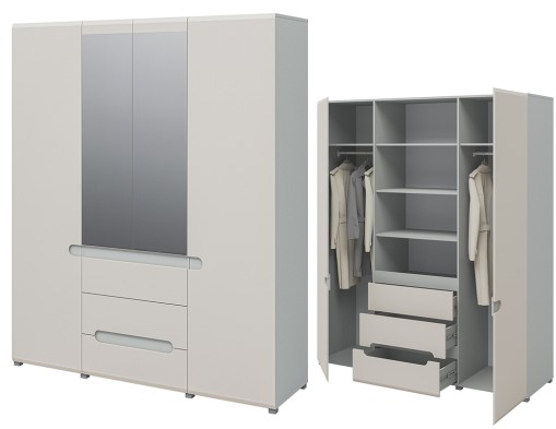 «Леонардо» Неман Шкаф 4-х створчатый с ящиками МН-026-09