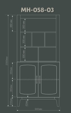 «Танаро» Неман Шкаф комбинированный МН-058-03 «Танаро» Неман Шкаф комбинированный МН-058-03