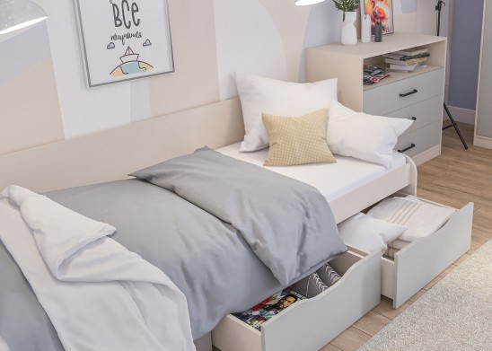 «Мальма» Кровать-тахта 90х200 с ящиками МН-135-01 «Мальма» Кровать-тахта 90х200 с ящиками МН-135-01