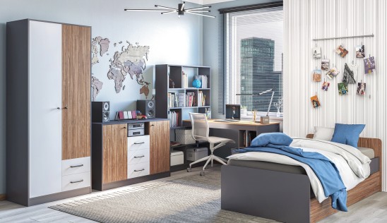 «Мальма» Кровать 90x200 с дополнительным спальным местом МН-135-29