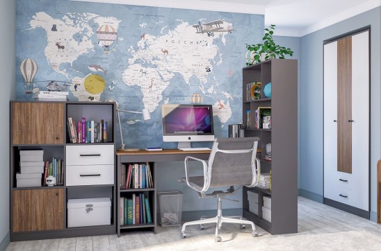 «Мальма» Шкаф 3-х створчатый для одежды с ящиками МН-135-04