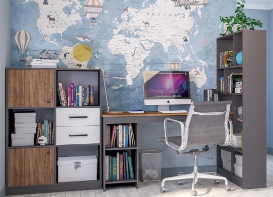 «Мальма» Стол письменный со стеллажом МН-135-26