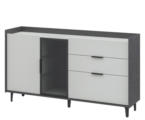 «Модена» Неман Комод-витрина с 2-мя дверками и 3 ящиками МН-048-05 «Модена» Неман Комод-витрина с 2-мя дверками и 3 ящиками МН-048-05