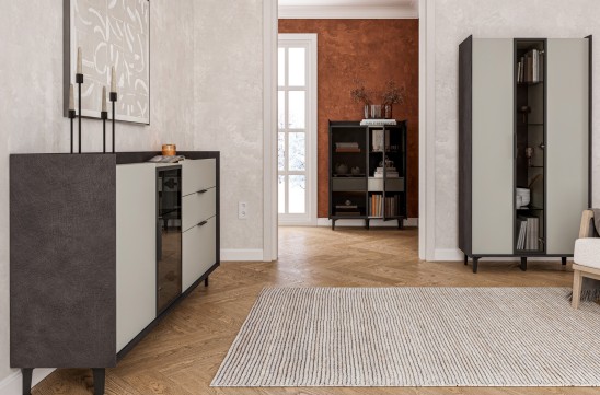 «Модена» Неман Комод-витрина с 2-мя дверками и 3 ящиками МН-048-05 «Модена» Неман Комод-витрина с 2-мя дверками и 3 ящиками МН-048-05