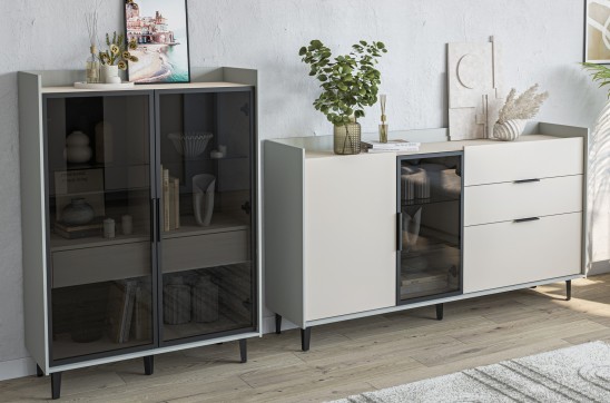 «Модена» Неман Комод-витрина с 2-мя дверками и 3 ящиками МН-048-05 «Модена» Неман Комод-витрина с 2-мя дверками и 3 ящиками МН-048-05