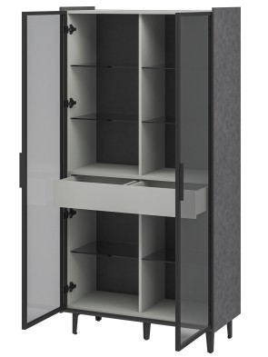 «Модена» Неман Шкаф-витрина комбинированный 2 стеклодвери высота 184 МН-048-22 «Модена» Неман Шкаф-витрина комбинированный 2 стеклодвери высота 184 МН-048-22