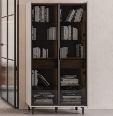 «Модена» Неман Шкаф-витрина комбинированный 2 стеклодвери высота 184 МН-048-22 «Модена» Неман Шкаф-витрина комбинированный 2 стеклодвери высота 184 МН-048-22