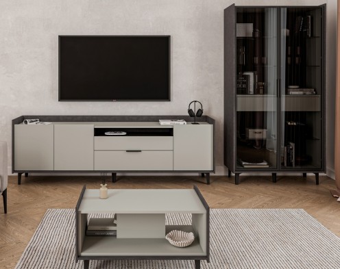 «Модена» Неман Шкаф-витрина комбинированный 2 стеклодвери высота 184 МН-048-22 «Модена» Неман Шкаф-витрина комбинированный 2 стеклодвери высота 184 МН-048-22