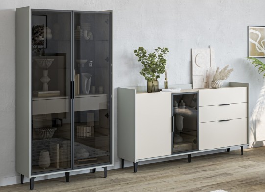 «Модена» Неман Шкаф-витрина комбинированный 2 стеклодвери высота 184 МН-048-22 «Модена» Неман Шкаф-витрина комбинированный 2 стеклодвери высота 184 МН-048-22