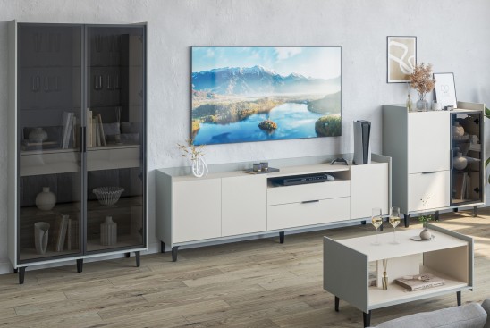 «Модена» Неман Шкаф-витрина комбинированный 2 стеклодвери высота 184 МН-048-22 «Модена» Неман Шкаф-витрина комбинированный 2 стеклодвери высота 184 МН-048-22