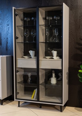 «Модена» Неман Шкаф-витрина комбинированный 2 стеклодвери высота 184 МН-048-22 «Модена» Неман Шкаф-витрина комбинированный 2 стеклодвери высота 184 МН-048-22