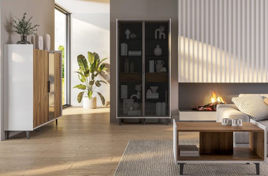 «Модена» Неман Шкаф-витрина комбинированный 2 стеклодвери высота 210 МН-048-25 «Модена» Неман Шкаф-витрина комбинированный 2 стеклодвери высота 210 МН-048-25