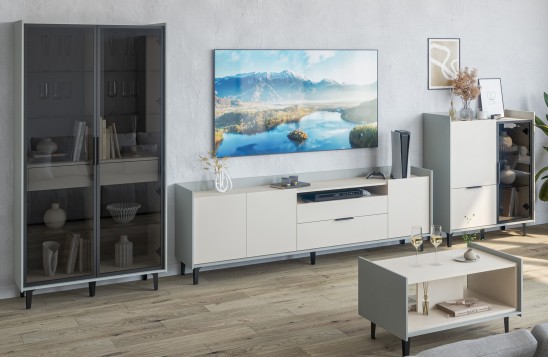 «Модена» Неман Шкаф-витрина комбинированный 2 стеклодвери высота 210 МН-048-25 «Модена» Неман Шкаф-витрина комбинированный 2 стеклодвери высота 210 МН-048-25