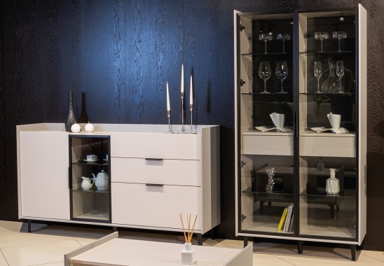 «Модена» Неман Шкаф-витрина комбинированный 2 стеклодвери высота 210 МН-048-25 «Модена» Неман Шкаф-витрина комбинированный 2 стеклодвери высота 210 МН-048-25