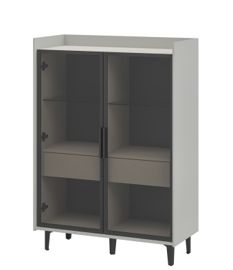 «Модена» Неман Шкаф-витрина комбинированный низкий 2 стеклодвери МН-048-23